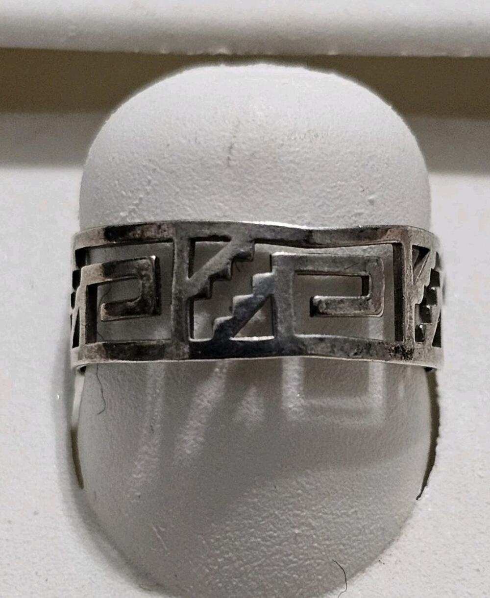 Silver Mexico Aztec Native 925 Ring Size 9.5
